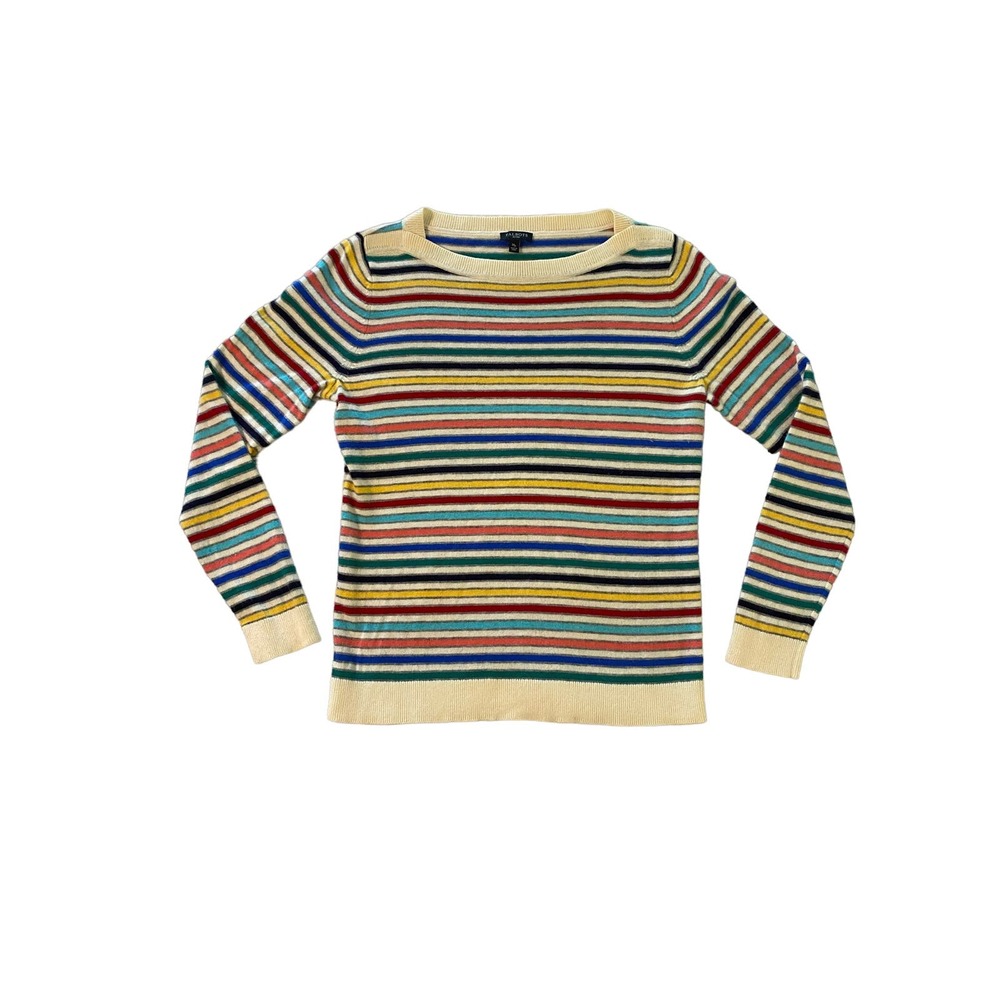 Talbots striped multicolor sweater. petite medium.